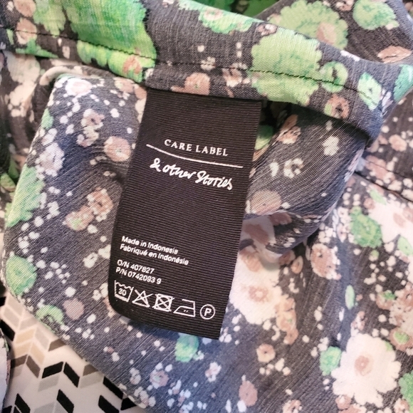 EC Stockholm Atelier & Other Stories Green Floral Print Wrap Dress, Size 4 - Picture 8 of 13